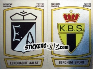 Sticker Badge Eendracht Aalst / Badge Berchem Sport - Football Belgium 1989-1990 n. 327 - Panini