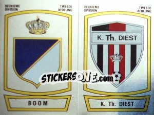 Cromo Badge Boom / Badge K.Th. Diest - Football Belgium 1989-1990 - Panini