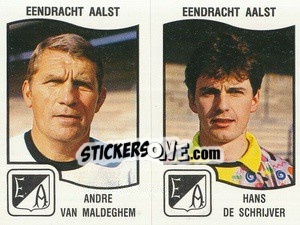Figurina Andre van Maldeghem / Hans de Schrijvers - Football Belgium 1989-1990 n. 351 - Panini