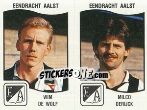 Sticker Wim de Wolf / Milco Derijck - Football Belgium 1989-1990 n. 352 - Panini
