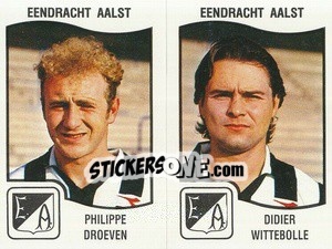 Sticker Philippe Droeven / Didier Wittebolle - Football Belgium 1989-1990 n. 354 - Panini