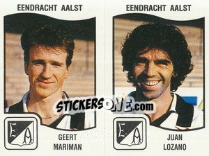 Sticker Geert Mariman / Juan Lozano - Football Belgium 1989-1990 n. 355 - Panini