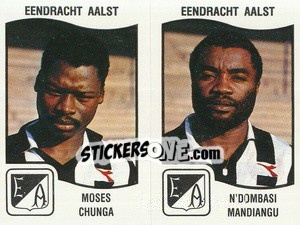 Figurina Moses Chunga / N'Dombasi Mandiangu - Football Belgium 1989-1990 - Panini