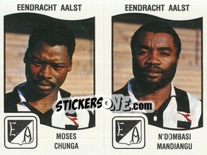 Sticker Moses Chunga / N'Dombasi Mandiangu - Football Belgium 1989-1990 n. 356 - Panini