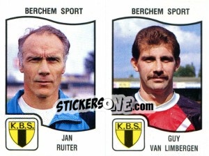 Sticker Jan Ruiter / Guy van Limbergen - Football Belgium 1989-1990 - Panini