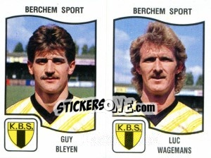 Sticker Guy Bleyen / Luc Wagemans - Football Belgium 1989-1990 n. 358 - Panini