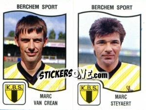 Sticker Marc van Crean / Marc Steyaert - Football Belgium 1989-1990 n. 359 - Panini