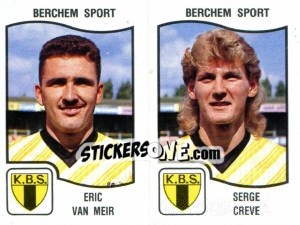 Cromo Eric van Meir / Serge Creve - Football Belgium 1989-1990 - Panini