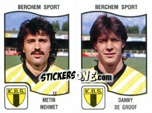 Sticker Metin Mehmet / Danny de Groof - Football Belgium 1989-1990 - Panini