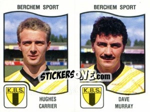 Figurina Hughes Carrier / Dave Murray - Football Belgium 1989-1990 - Panini