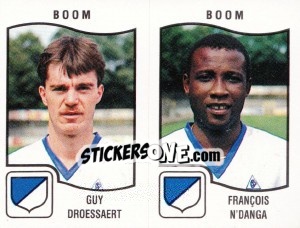 Cromo Guy Droessaert / Francois N'Danga - Football Belgium 1989-1990 n. 365 - Panini