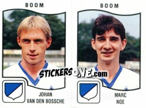 Sticker Johan van den Bossche / Marc Noe - Football Belgium 1989-1990 n. 366 - Panini