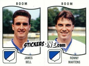 Figurina James Bell / Ronny Martens - Football Belgium 1989-1990 n. 368 - Panini