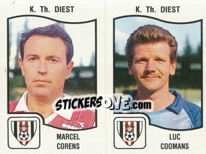 Sticker Marcel Corens / Luc Coomans - Football Belgium 1989-1990 - Panini