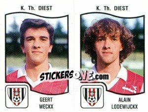 Sticker Geert Weckx / Alain Lodewijckx - Football Belgium 1989-1990 - Panini