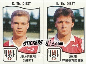 Figurina Jean-Pierre Swerts / Johan Vandecaetsbeek - Football Belgium 1989-1990 n. 372 - Panini