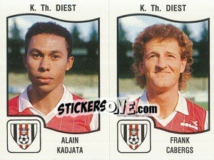 Figurina Alain Kadjata / Frank Cabergs - Football Belgium 1989-1990 n. 374 - Panini