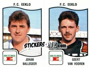 Sticker Johan Ballegeer / Geert van Vooren - Football Belgium 1989-1990 - Panini