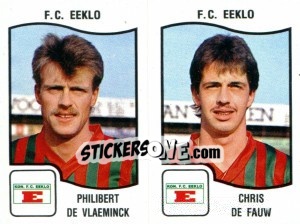 Cromo Philibert de Vlaeminck / Chris de Fauw - Football Belgium 1989-1990 n. 376 - Panini