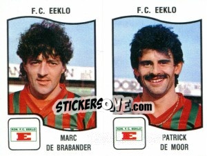 Cromo Marc de Brabander / Patrick de Moor - Football Belgium 1989-1990 n. 377 - Panini