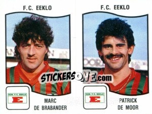 Sticker Marc de Brabander / Patrick de Moor - Football Belgium 1989-1990 - Panini