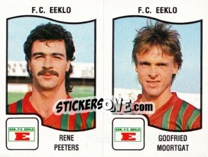 Sticker Rene Peeters / Godfried Moortgat - Football Belgium 1989-1990 n. 378 - Panini
