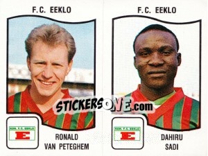 Cromo Ronald van Peteghem / Dahiru Sadi - Football Belgium 1989-1990 n. 379 - Panini
