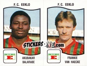 Cromo Akubakar Balarabe / Frankie van Haecke - Football Belgium 1989-1990 n. 380 - Panini