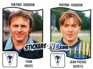 Figurina Yvan Hoste / Jean-Pierre Gerets - Football Belgium 1989-1990 n. 381 - Panini