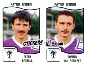 Figurina Peter Brebels / Domien van Reempst - Football Belgium 1989-1990 n. 384 - Panini