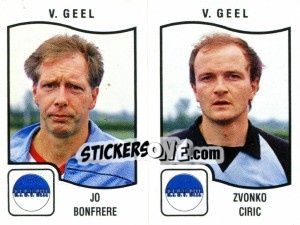 Sticker Jo Bonfrere / Zvonko Ciric - Football Belgium 1989-1990 n. 387 - Panini