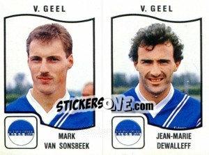 Figurina Mark van Sonsbeek / Jean-Marie Dewalleff - Football Belgium 1989-1990 n. 389 - Panini