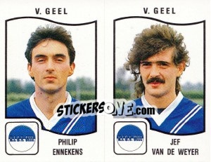 Figurina Philip Ennekens / Jef van de Weyer - Football Belgium 1989-1990 n. 390 - Panini