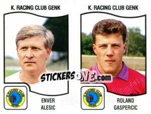 Sticker Enver Alesic / Roland Gaspercic - Football Belgium 1989-1990 n. 393 - Panini