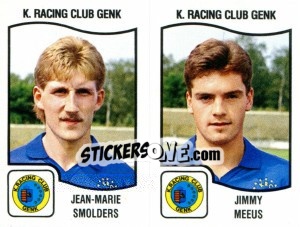 Sticker Jean-Marie Smolders / Jimmy Meeus - Football Belgium 1989-1990 n. 394 - Panini