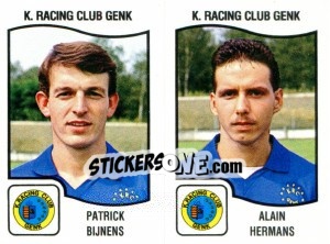 Sticker Patrick Bijnens / Alain Hermans - Football Belgium 1989-1990 - Panini