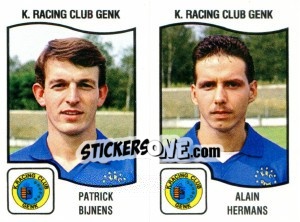 Sticker Patrick Bijnens / Alain Hermans - Football Belgium 1989-1990 n. 396 - Panini