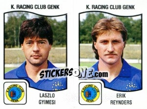 Sticker Laszlo Gyimesi / Erik Reynders - Football Belgium 1989-1990 n. 397 - Panini