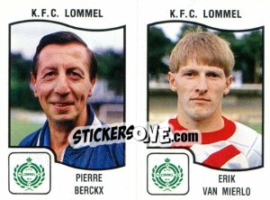 Sticker Pierre Berckx / Erik van Mierlo - Football Belgium 1989-1990 n. 399 - Panini