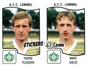 Cromo Pierre Plessers / Marc Giels - Football Belgium 1989-1990 - Panini