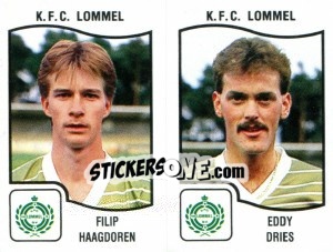 Sticker Filip Haagdoren / Eddy Dries - Football Belgium 1989-1990 n. 402 - Panini