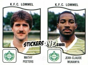 Sticker Mathy Peeters / Jean-Claude Mukanya - Football Belgium 1989-1990 - Panini