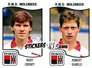 Sticker Rudy Cossey / Robert Gijbels - Football Belgium 1989-1990 - Panini