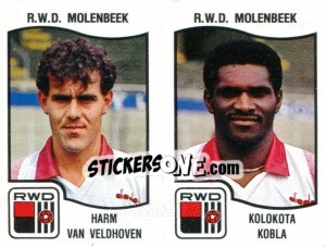 Sticker Harm van Veldhoven / Kolokota Kobla - Football Belgium 1989-1990 n. 410 - Panini