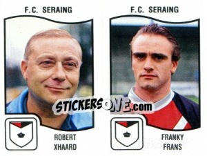Cromo Robert Xhaard / Franky Frans - Football Belgium 1989-1990 - Panini