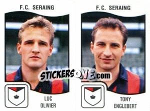 Figurina Luc Olivier / Rony Engelbert - Football Belgium 1989-1990 n. 413 - Panini