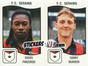 Figurina Didier Panzokou / Danny Muniken - Football Belgium 1989-1990 n. 414 - Panini