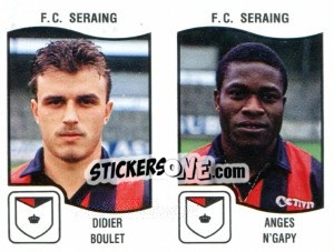 Sticker Didier Boulet / Anges N'Gapy - Football Belgium 1989-1990 - Panini