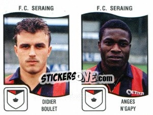 Sticker Didier Boulet / Anges N'Gapy - Football Belgium 1989-1990 n. 416 - Panini