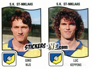 Sticker Gino Nijs / Luc Keppens - Football Belgium 1989-1990 n. 419 - Panini